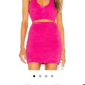 Revolve lovers & friends pink terry cloth skirt